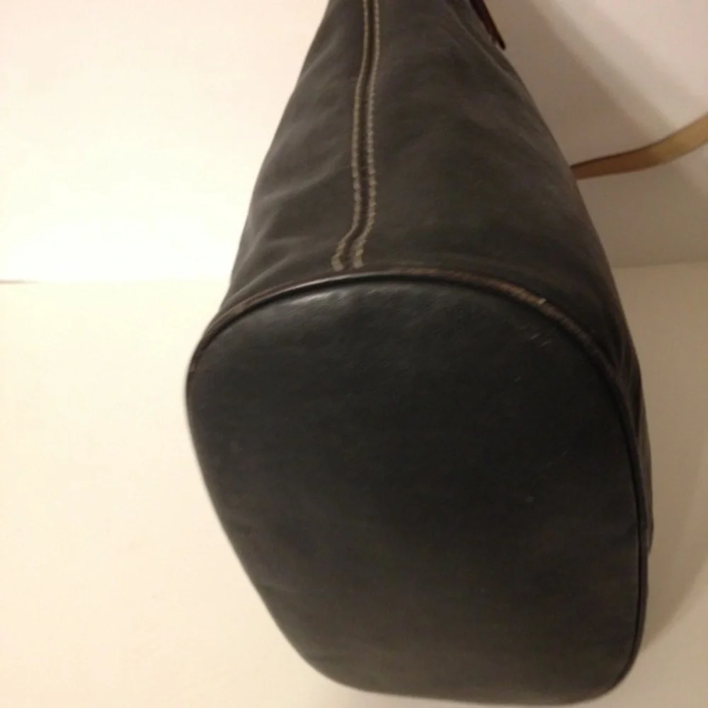 Michael Kors black leather tote bag